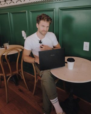 Keegan Allen Instagram - Not your average coffee shop, laptop, this beast of a computer packs a punch @MSIUS #SummitE14FlipEvo