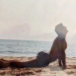 Keegan Allen Instagram - Did yoga on the beach for xmas and I videoed it for form check. (Swipe) A few days later, stumbled upon an old photo of my dad doing yoga on the beach! Same pose! That’s cool. A little 🌊 wave 👋🏻 hello through a 🪟 window of timelines