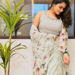 Keerthi shanthanu Instagram - G R E Y S & G R E E N S 🩶🌿 For #thevillage trailer launch @primevideoin Outfit : @shilpavummiti 📸 : @mg_photography06