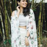 Keerthi shanthanu Instagram - G R E Y S & G R E E N S 🩶🌿 For #thevillage trailer launch @primevideoin Outfit : @shilpavummiti 📸 : @mg_photography06