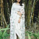 Keerthi shanthanu Instagram - G R E Y S & G R E E N S 🩶🌿 For #thevillage trailer launch @primevideoin Outfit : @shilpavummiti 📸 : @mg_photography06