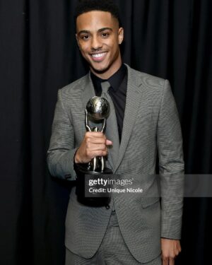 Keith Powers Instagram - NAACP Image Awards Dinner ‘24

WE GOT THE DUB! 🏆✨🏆✨🏆✨

I hella appreciate you all for voting. Yal really came through for me! The support is beyond appreciated, from the fam to the fans. Thanks to the NAACP for allowing me to even be nominated alongside these heavy hitters. That was already a win for me, fr. I thank everyone who worked on this film. Numa, Gab and Tommy I really appreciate yal for giving me a shot. I’m forever a work in progress and this acknowledgment is hella motivating and heart warming. Any win of mine is a win for my hometown, 916 wasssshaaaninnnnn!?!?!