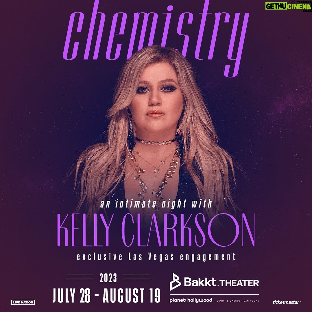 Kelly Clarkson Instagram - See y'all next week! Get your tickets now. ticketmaster.com/KellyVegas #chemistryvegas