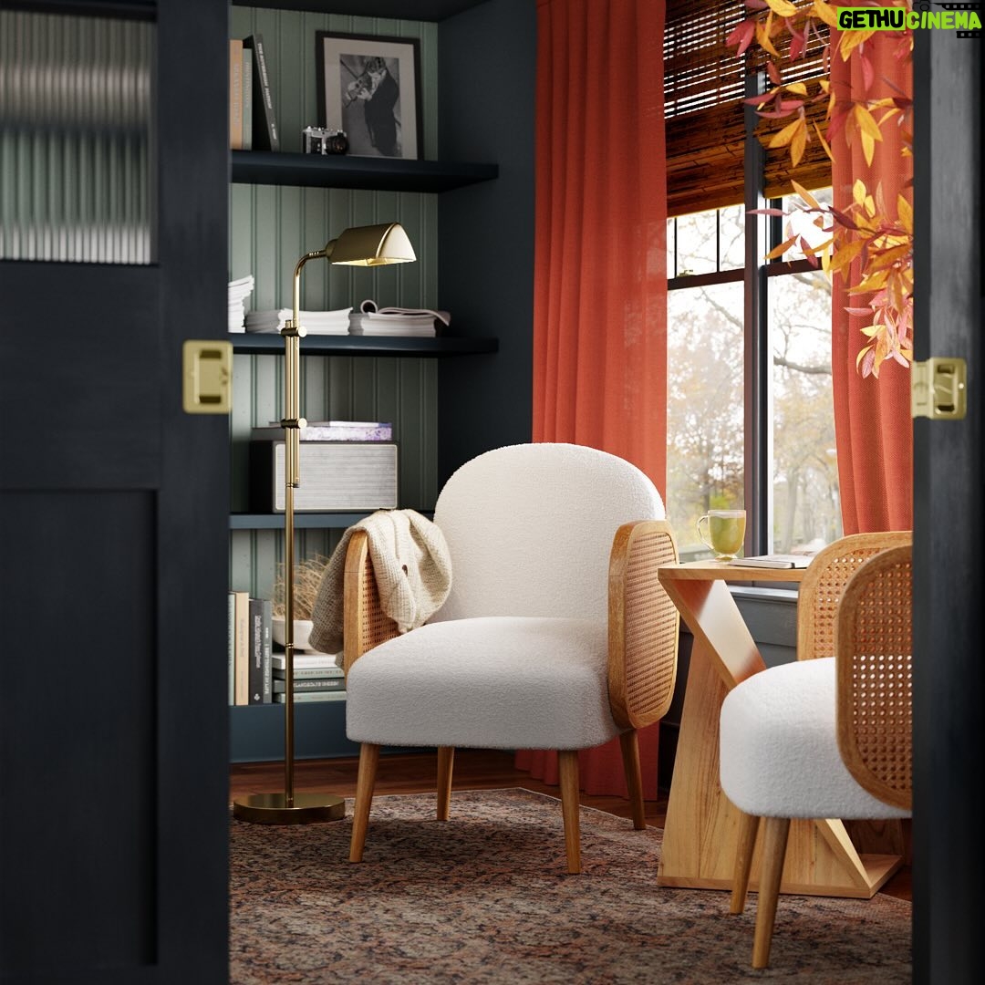 Kelly Clarkson Instagram - Crisp air calls for staying in more, y'all. And my friends at Wayfair helped me break down this cozy nook that brings all the fall vibes. Let me know your favorite find in the comments below🍂