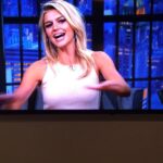 Kelly Rohrbach Instagram – the struggle is real on a @si_swimsuit shoot 😁 @latenightseth thank you for having me!