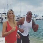 Kelly Rohrbach Instagram - Time to get my slow mo on. Get it together @therock 🏃🏼 #BAYWATCH