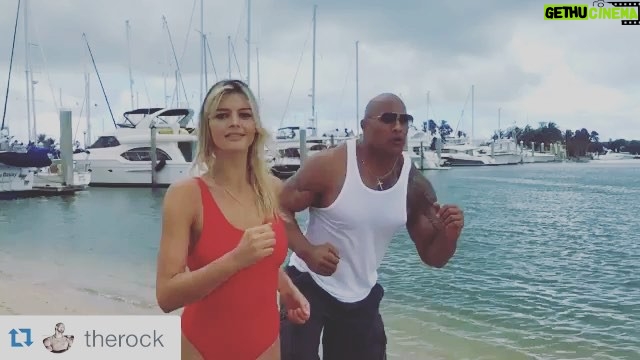 Kelly Rohrbach Instagram - Time to get my slow mo on. Get it together @therock 🏃🏼 #BAYWATCH