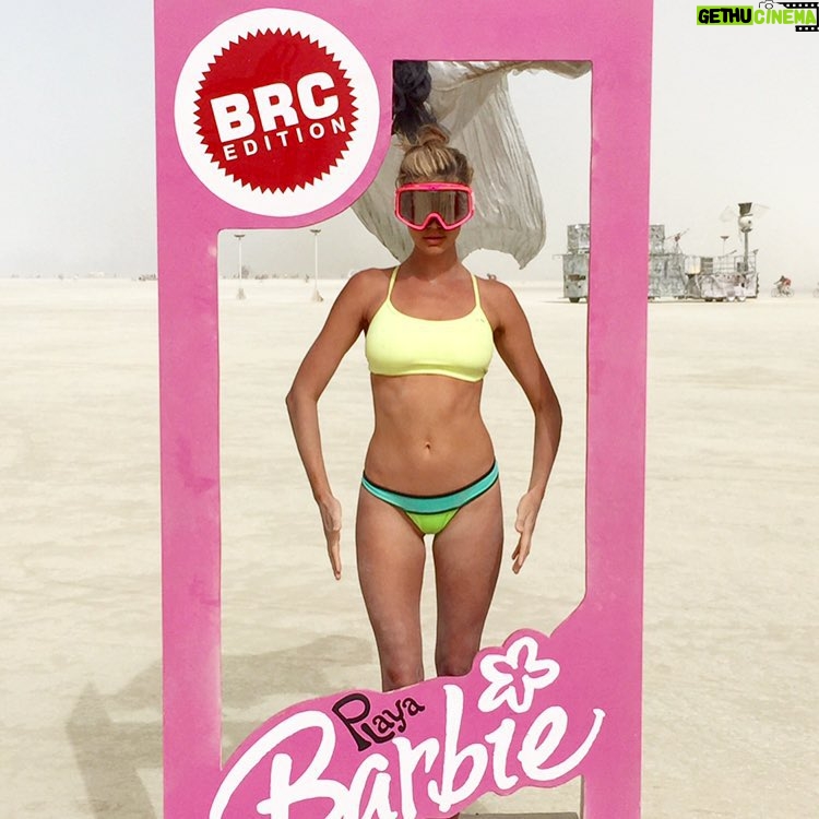 Kelly Rohrbach Instagram - Life is plastic, it's fantastic #barbieworld 💁🏼 #tbt this time last week, take me back to the burn! Burning Man