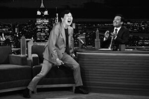 Ken Jeong Instagram - Always a blast on @fallontonight 💜💛 
📷@toddowyoung