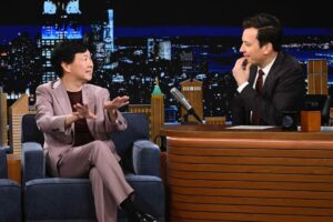 Ken Jeong Instagram - Always a blast on @fallontonight 💜💛 
📷@toddowyoung