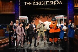 Ken Jeong Instagram - Always a blast on @fallontonight 💜💛 
📷@toddowyoung
