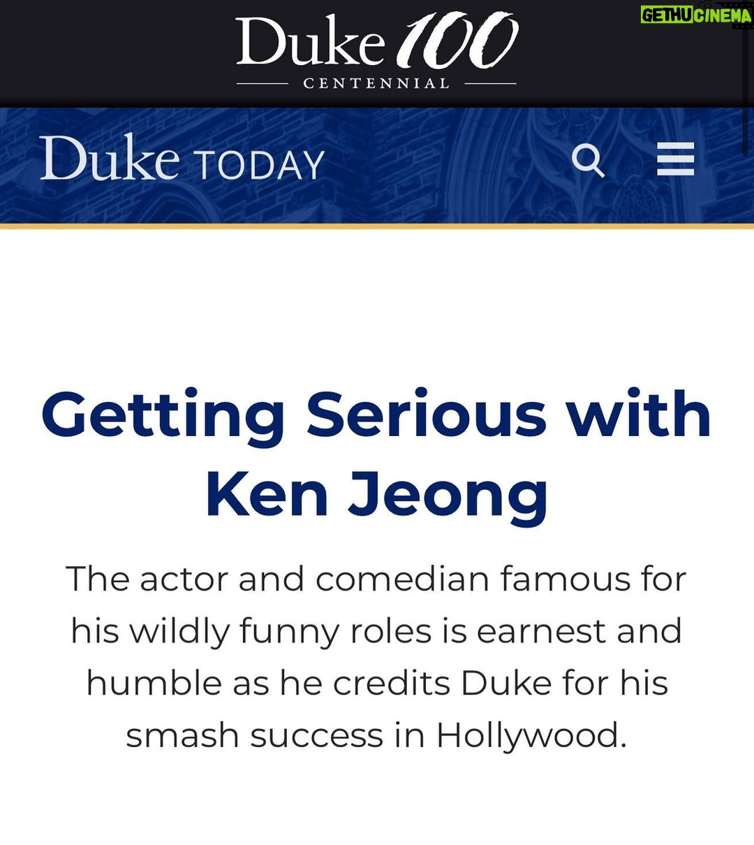 Ken Jeong Instagram - 💙💙💙💙💙 ✏️: Greg Jenkins article link in my bio