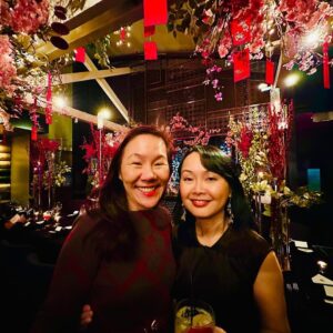 Ken Jeong Instagram - repost @tranhojeong Happy Lunar New Year 🧧 of the Dragon! We recently hosted a fundraiser for APM Studio’s podcast The Splendid Table at our favorite restaurant, Crustacean in Beverly Hills. It was a magical evening with Splendid Table host Francis Lam interviewing our dear family friend Chef Helene An. A big thank you to the whole An family including Chef Helene’s daughters Elizabeth, Hannah, Cathy, and Jacqueline for a fabulous event and delicious dinner with new and old friends. Please support American Public Media and listen to The Splendid Table. The recent Happy Lunar New Year episode was fabulous! Photos: 1) Francis Lam, Chef Helene with daughters Jaqueline, Hannah, and Cathy An. 2) Interview 3) Famous crab with garlic noodles 4) Joanne Griffith, Chief Content Officer for APM 5) Conversation with Hannah, Cathy, and Chef Helene An 6) Cathy Kim, my college roommate #splendidtable #apmstudios  #crustaceanbeverlyhills