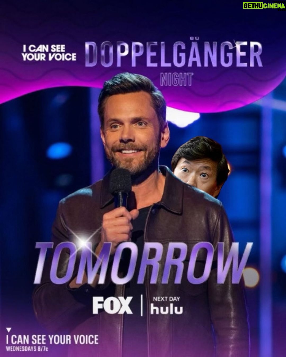 Ken Jeong Instagram - My doppelgänger @joelmchale guest hosts @seeyourvoicefox Weds 8p/7c. Watch anyway! 💛💜