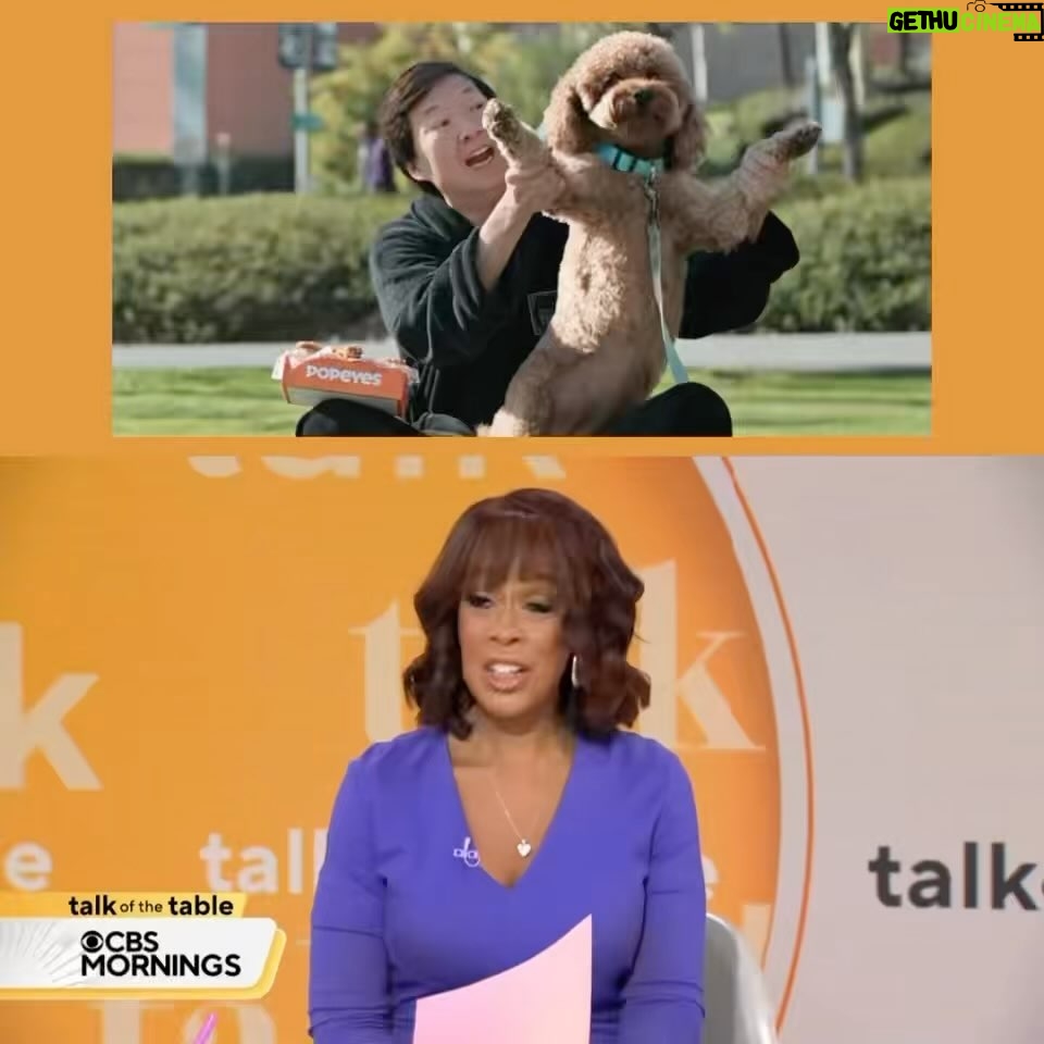 Ken Jeong Instagram - Thank you @gayleking for the Mocha shout out!! @popeyes 🧡🐾🏈
