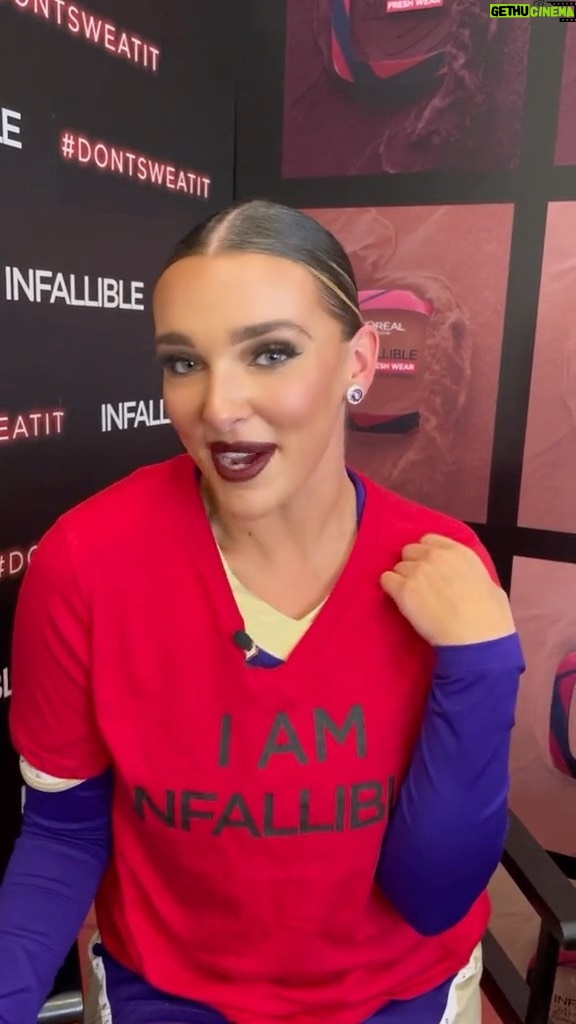 Kendall Vertes Instagram - My #InfallibleFreshWear touch up essentials! These products stay in place after a long day of practice and competing in the Daytona heat 🔥♥️☀️ 💋 LOrealParisPartner #dontsweatit