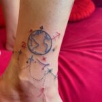 Kenisha Awasthi Instagram - Did my second Tattoo with @bhavesh_tattoos . A globe with my sun sign symbol 😊