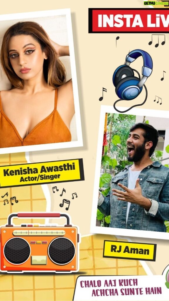 Kenisha Awasthi Instagram - It was Such a Lovely Talking to You @kenisha.awasthi . . . . . . #kenishaawasthi #instalive #tvactress #ott #webseries