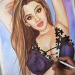 Kenisha Awasthi Instagram - Beautiful Drawing by @alen_sahu_art Drawing of Beautiful model @kenisha.awasthi . . . . . . . . . . . . . . . . #art #artist #artwork #artistsoninstagram #artoftheday #artofinstagram #drawing #draw #drawingsketch #draweveryday #painting #paintings #paint #sketching #sketches #sketch #illustration #fineart #acrylicpainting #acryliconpaper #alensahuart #laxminarayansahuart #india #indian #god #kanha #shreekrishna #india