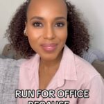 Kerry Washington Instagram – If you’ve ever wanted to make a change in the world or stand up for the voices of others, #NationalRunForOfficeDay is THE day for you 🗳️ Be the change you want to see in the world, in your country, and in your neighborhood ✊🏾