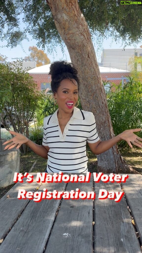 Kerry Washington Instagram - Today is #NationalVoterRegistrationDay...what better day to make sure you’re registered!!!! Click the link in bio to check ✅🗳