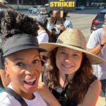 Kerry Washington Instagram - We stand together because we know that together we are stronger. We stand together because we believe in each other’s humanity. We stand together because we deserve to be treated with equity, safety, fairness and respect 💪🏾 We stand together because we must. #NationalDayOfSolidarity #SagAftraStrong #WGAstrong Walt Disney Studios