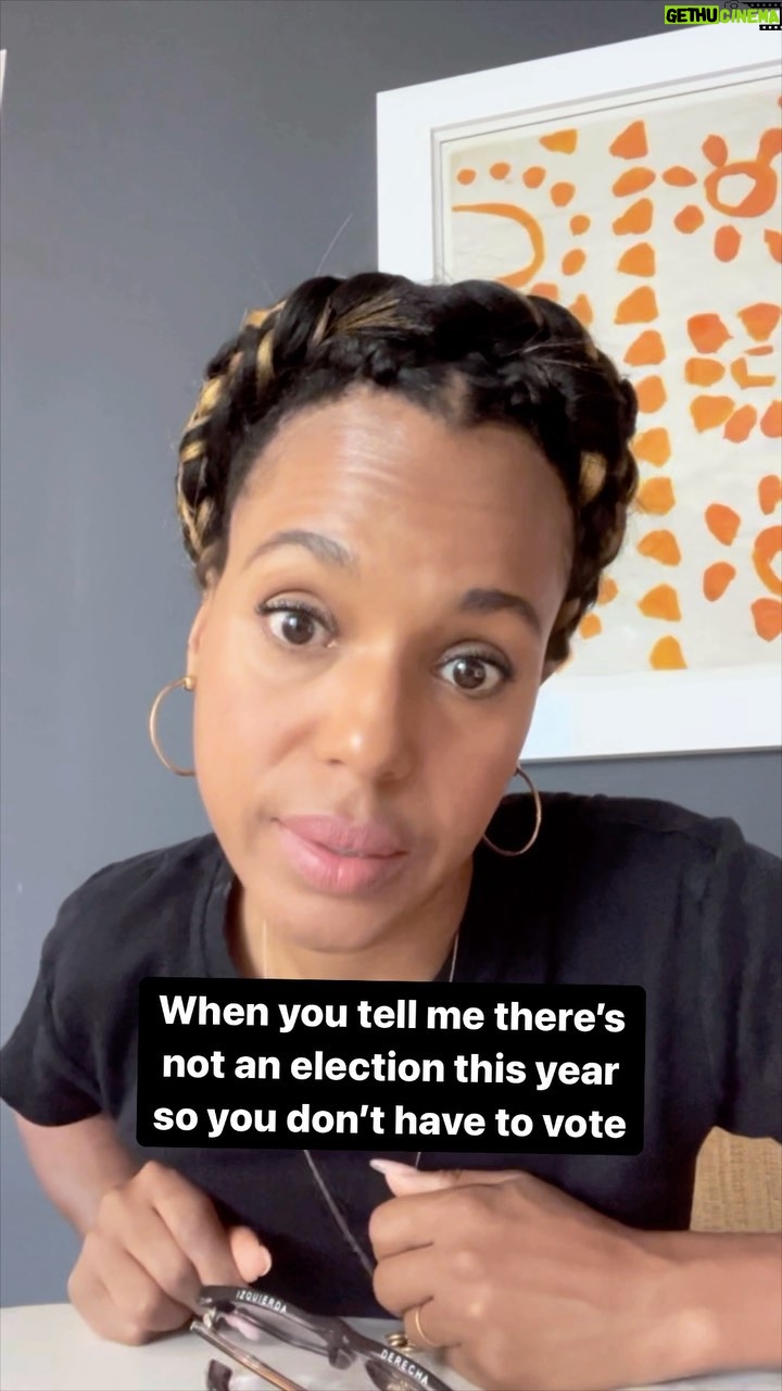 Kerry Washington Instagram - 100 days until Election Day 2023. Are you registered to vote?