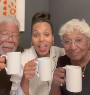 Kerry Washington Instagram - Woke up today sooooooo thankful to my beautiful parents for encouraging me (albeit sometimes reluctantly 🤣) on this journey of self discovery. Our shared truth has allowed us to cultivate more FREEDOM and a deeper love with each other. I am forever changed. And NOW, I’m super excited to share that truth with all of you. #thickerthanwater out TOMORROW ☕☕