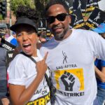 Kerry Washington Instagram - We stand together because we know that together we are stronger. We stand together because we believe in each other’s humanity. We stand together because we deserve to be treated with equity, safety, fairness and respect 💪🏾 We stand together because we must. #NationalDayOfSolidarity #SagAftraStrong #WGAstrong Walt Disney Studios