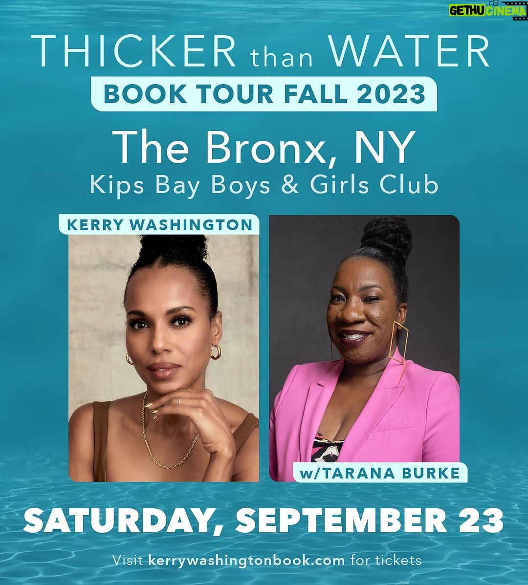 Kerry Washington Instagram - SOOO honored and CRAZY excited that these brilliant friends of mine will be joining me on the #ThickerthanWater tour!!! Have you gotten your tickets yet!?! Link in bio!