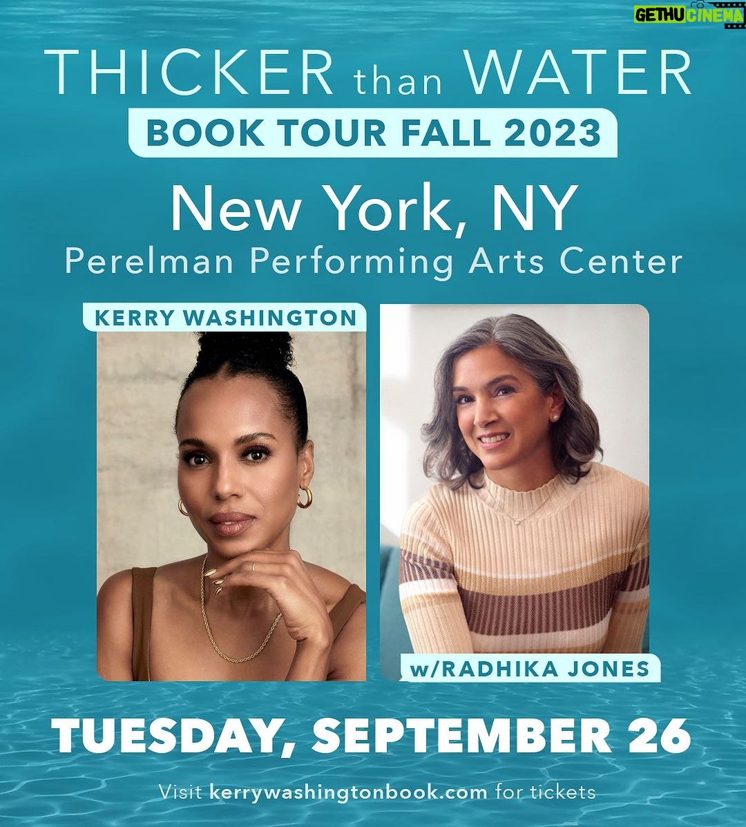 Kerry Washington Instagram - SOOO honored and CRAZY excited that these brilliant friends of mine will be joining me on the #ThickerthanWater tour!!! Have you gotten your tickets yet!?! Link in bio!