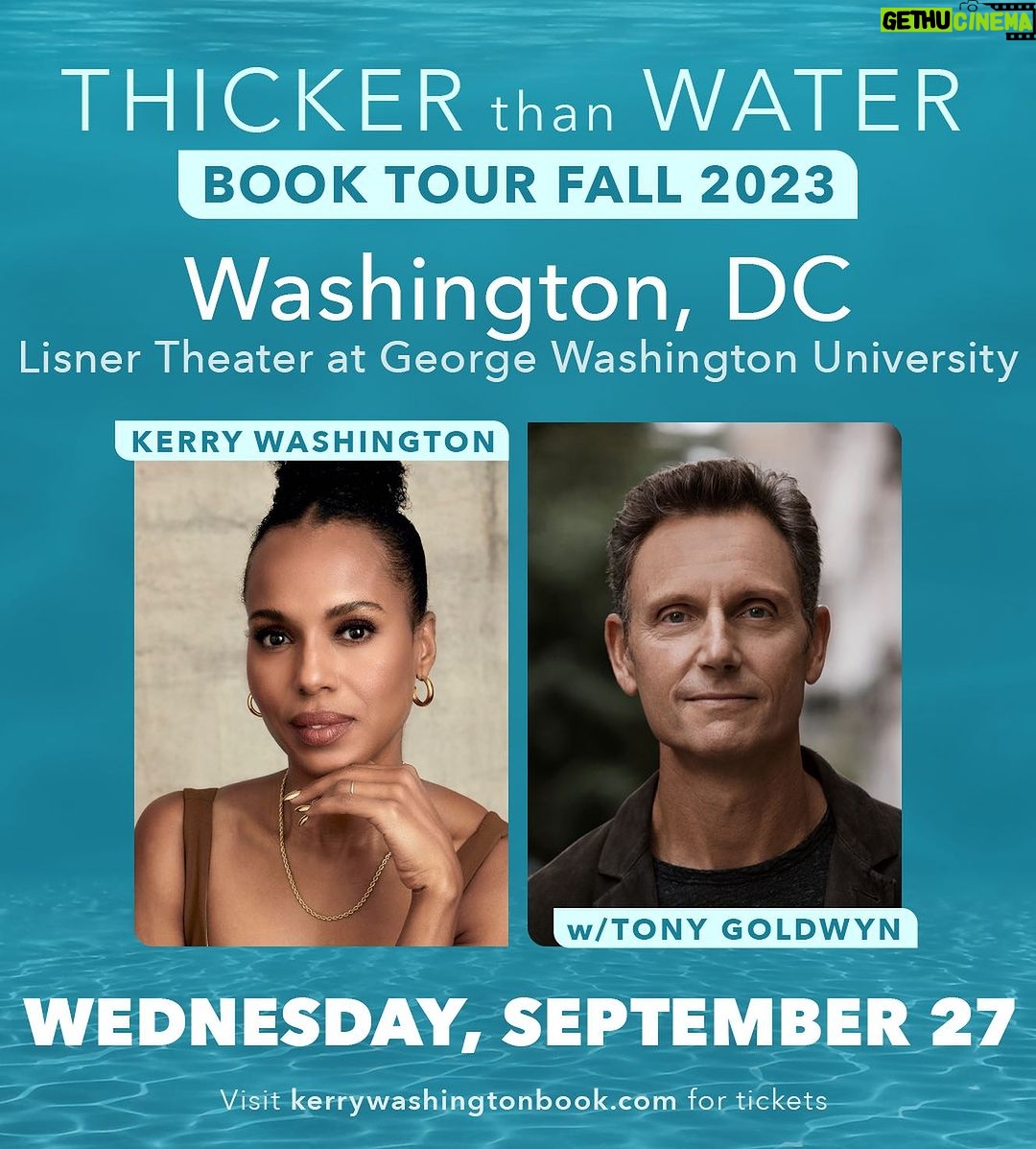 Kerry Washington Instagram - SOOO honored and CRAZY excited that these brilliant friends of mine will be joining me on the #ThickerthanWater tour!!! Have you gotten your tickets yet!?! Link in bio!