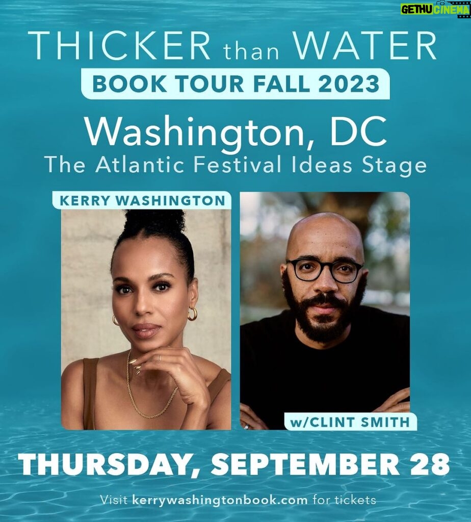 Kerry Washington Instagram - SOOO honored and CRAZY excited that these brilliant friends of mine will be joining me on the #ThickerthanWater tour!!! Have you gotten your tickets yet!?! Link in bio!