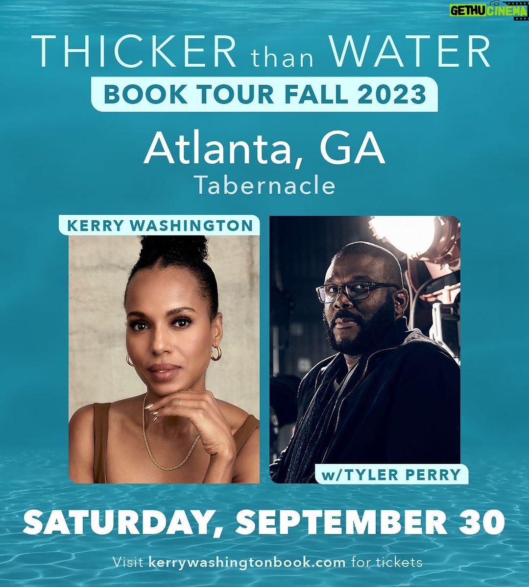 Kerry Washington Instagram - SOOO honored and CRAZY excited that these brilliant friends of mine will be joining me on the #ThickerthanWater tour!!! Have you gotten your tickets yet!?! Link in bio!