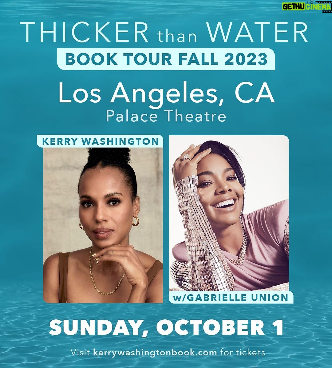 Kerry Washington Instagram - SOOO honored and CRAZY excited that these brilliant friends of mine will be joining me on the #ThickerthanWater tour!!! Have you gotten your tickets yet!?! Link in bio!