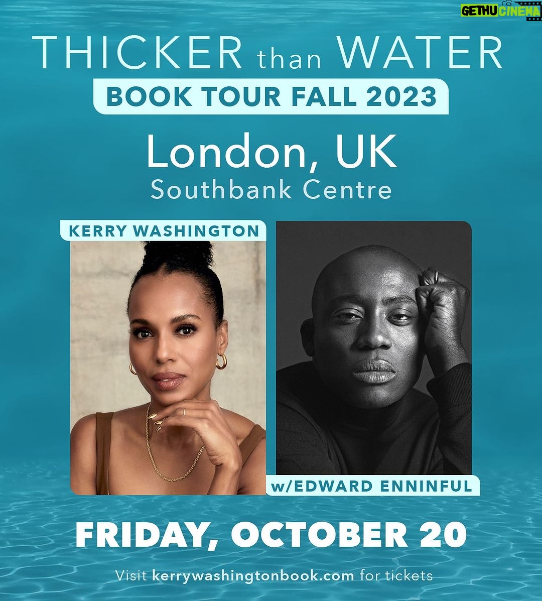 Kerry Washington Instagram - SOOO honored and CRAZY excited that these brilliant friends of mine will be joining me on the #ThickerthanWater tour!!! Have you gotten your tickets yet!?! Link in bio!