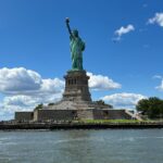 Kerry Washington Instagram - I write about this in my memoir Thicker Than Water, but I ALWAYS get emotional sailing toward the Statue of Liberty. Both my mother’s parents came to this country from Jamaica. I think of my grandmother, Isabelle, as a young woman, risking it all to adventure into the unknown and seek a better life for herself and her future generations. I think of how brave it was for her to come here with so little but with the willingness to dream of something more. And while I am SO nervous (and SO excited!) to share my story with you all, I am so deeply grateful for my ancestors. For their courage. And resilience. And hope. And faith. And because of them, those qualities live in me too. I pray that Thicker Than Water is a testament to the love, courage, power and strength of the family that I have been born into and the tremendous sacrifices that they have made along the way.  🗽❤️ Statue of Liberty New York