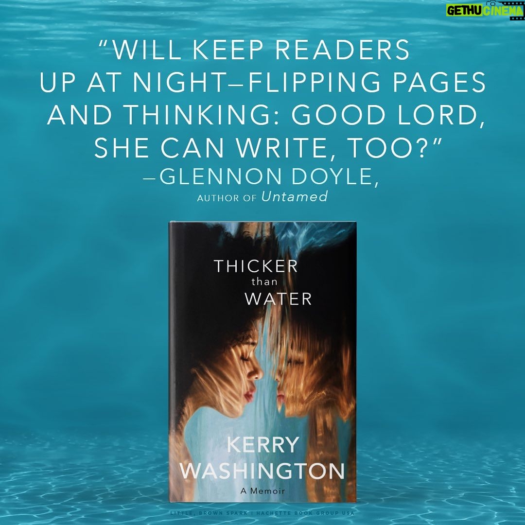 Kerry Washington Instagram - Writing a book (or working on ANYTHING creative or new or scary) puts you in a space of deep DEEP vulnerability. To have this group of brilliant and talented friends that I love and admire and cherish say these magnificent words about #thickerthanwater means the WORLD to me. I am truly touched by these generous accolades. Thank you @trevornoah @glennondoyle @isabelwilkerson @clintsmithiii & @gwynethpaltrow. It was YOUR writing, YOUR creativity and YOUR courage that in many ways led the way for me and helped me feel empowered in my truth and inspired to tell my story. #thickerthanwater comes out 9/26 preorder now!!!!