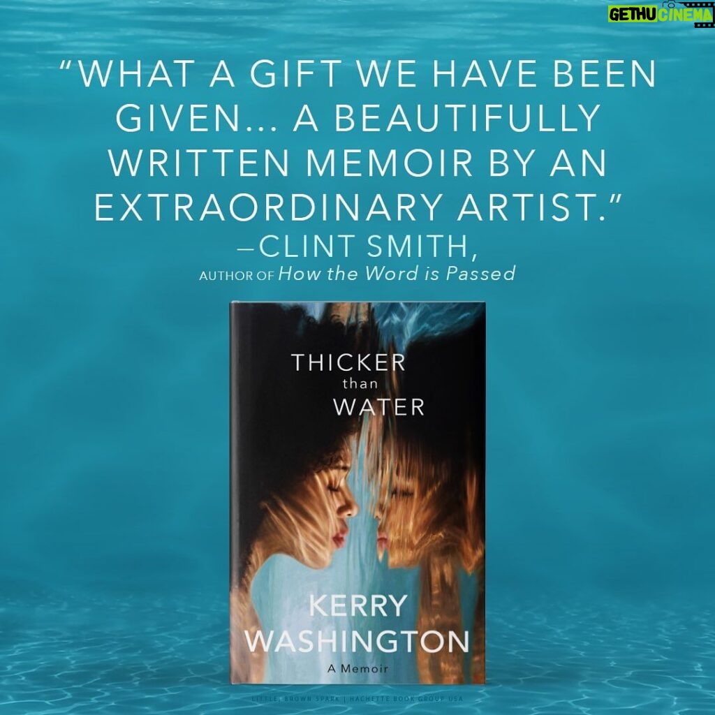 Kerry Washington Instagram - Writing a book (or working on ANYTHING creative or new or scary) puts you in a space of deep DEEP vulnerability. To have this group of brilliant and talented friends that I love and admire and cherish say these magnificent words about #thickerthanwater means the WORLD to me. I am truly touched by these generous accolades. Thank you @trevornoah @glennondoyle @isabelwilkerson @clintsmithiii & @gwynethpaltrow. It was YOUR writing, YOUR creativity and YOUR courage that in many ways led the way for me and helped me feel empowered in my truth and inspired to tell my story. #thickerthanwater comes out 9/26 preorder now!!!!