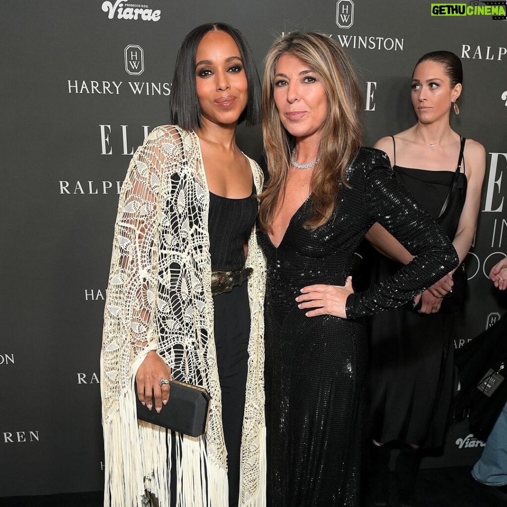 Kerry Washington Instagram - A night celebrating fabulously excELLEent women in Hollywood. It was an honor to honor you @evalongoria congratulations mi hermana 💖✨ #ELLEWIH