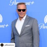 Kevin Costner Instagram - #Repost from @yellowstone: Exciting news for all our fans in the UK: #YellowstoneTV seasons 1, 2, and 3 will be streaming on @paramountplusuk beginning tomorrow, Wednesday June 22! @kevincostnermodernwest certainly knows how to rock a blue carpet.