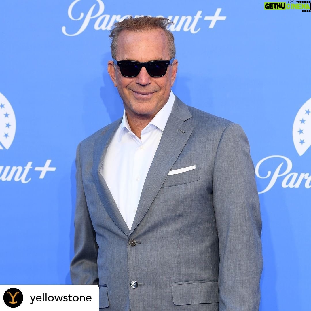 Kevin Costner Instagram - #Repost from @yellowstone: Exciting news for all our fans in the UK: #YellowstoneTV seasons 1, 2, and 3 will be streaming on @paramountplusuk beginning tomorrow, Wednesday June 22! @kevincostnermodernwest certainly knows how to rock a blue carpet.