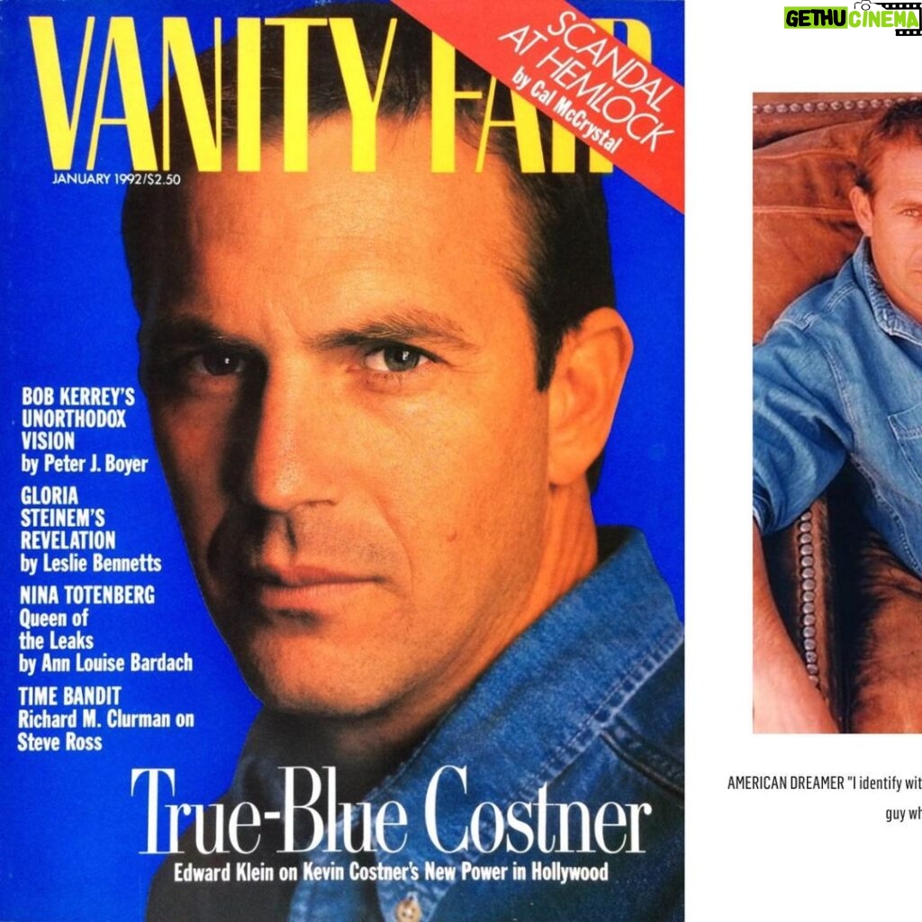 Kevin Costner Instagram - Incredible that it’s been 30 years since this January 1992 @vanityfair cover story. Feels like yesterday.