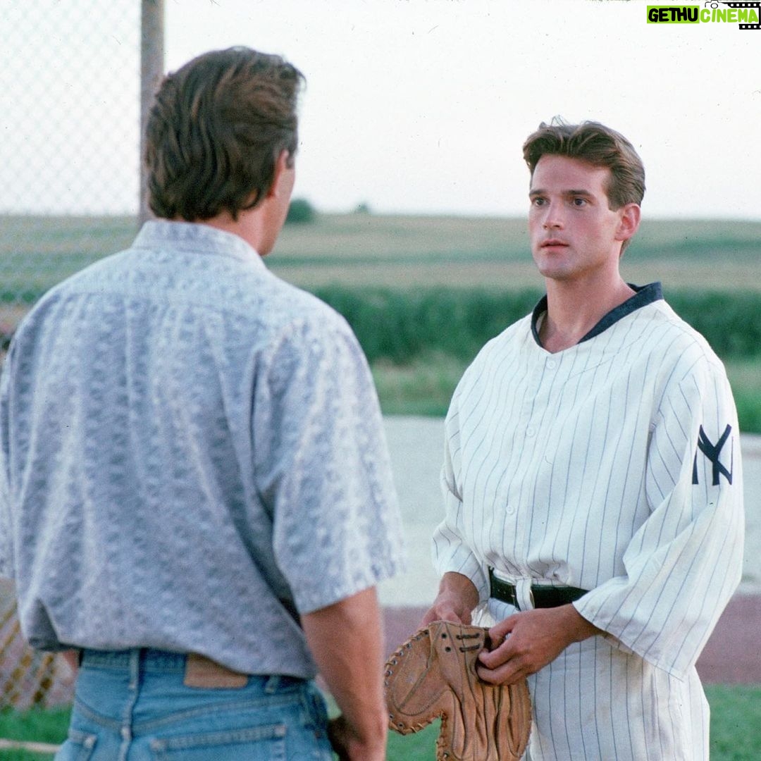 Kevin Costner Instagram - Another highlight from #MLBatFieldOfDreams—getting to see @dwierbrown, who played my father, John Kinsella, in the film. He's brought our movie to life in so many ways over the years. Check out his page for a masterclass in all things Field of Dreams. 📸: @caleglendening