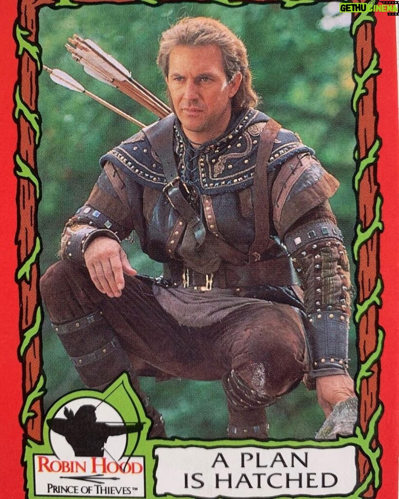 Kevin Costner Instagram - Just came across these throwback Robin Hood trading cards 😂 Who thinks we should bring trading cards back?