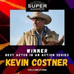 Kevin Costner Instagram – Thank you to the @ccsuperawards for the recognition!