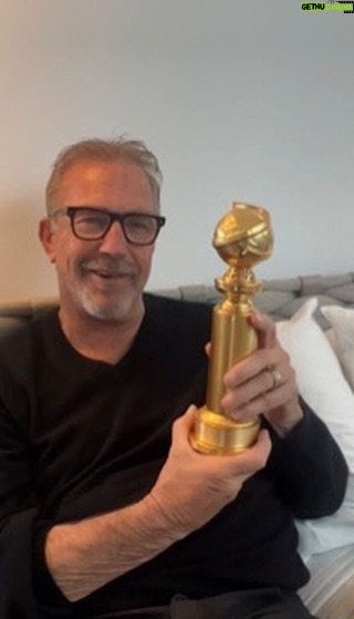 Kevin Costner Instagram - I got something really special in the mail. Thank you, @goldenglobes