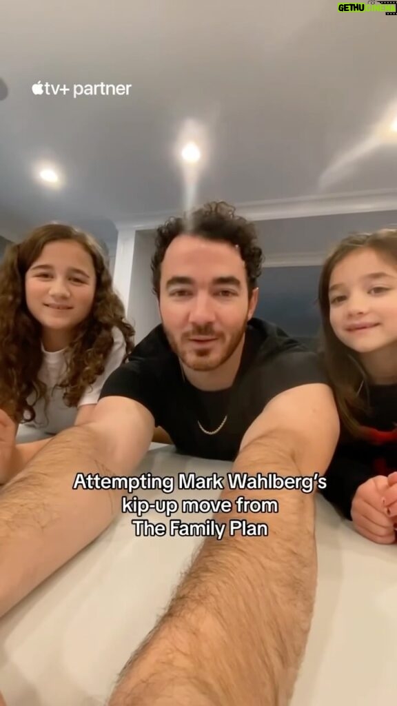 Kevin Jonas Instagram - Never had a doubt that I would nail #TheFamilyPlanChallenge. Check out The Family Plan with @markwahlberg on @appletv and give this a go #appletvpluspartner #ad