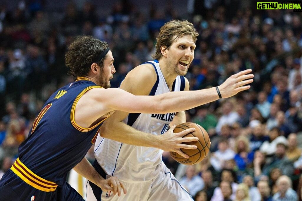 Kevin Love Instagram - Of all the greats I watched growing up - Dirk has had the biggest influence on my career. My Dad had the foresight - I can remember him saying “this rookie on Dallas is the future of the NBA.” A 7-footer who could stretch defenses, rebound, post you up and shoot over you, put the ball on the floor when necessary, and dominate the game inside and out. I was on the wrong side of a lot of those buckets. Trail 3’s, free throw line “Dirk spot” finishes, and ofcourse — the iconic fade. Being a big that can shoot has allowed me to change and adapt in a game that has become reliant on not only pace, but the space needed to operate in todays current NBA. Dirk changed a lot of peoples idea of the modern big man. I wouldn’t be headed into year 16 if not for Dirk’s influence and helping take the game to where it is today. My deepest gratitude to a legend that will live on forever! Congratulations @swish41 and to all the 2023 @hoophall inductees. With respect and admiration. 🤝🏻 Basketball Hall of Fame