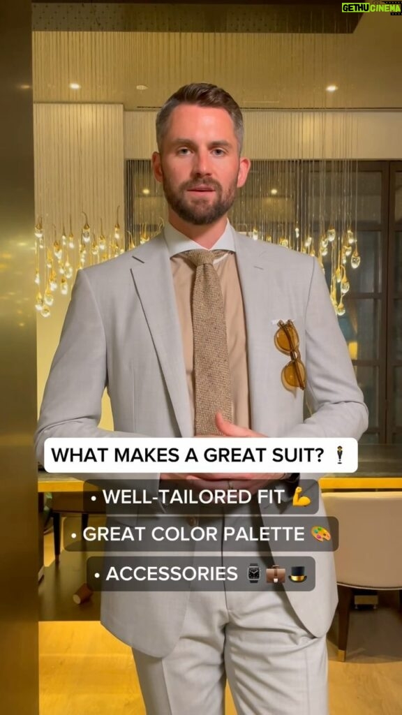 Kevin Love Instagram - What makes a great suit? @kevinlove knows 👀 Go behind-the-scenes with Kevin at NYFW in the newest series, #NBAStyle, available exclusively in the NBA App (link in bio)!